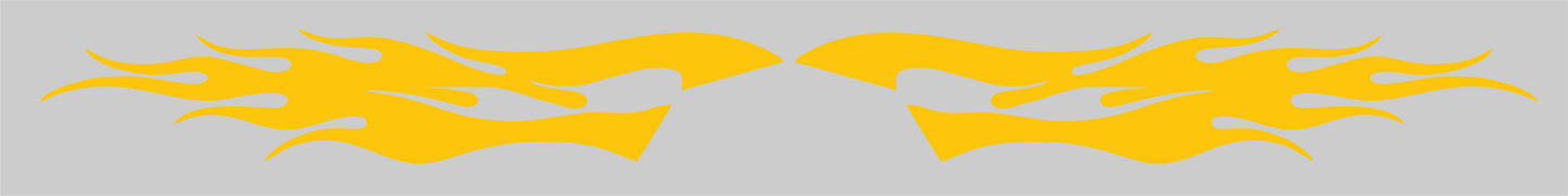 Vinyl Decals - Flame Design - Color Yellow