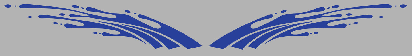 Vinyl Decals - Splash Design - Color Blue