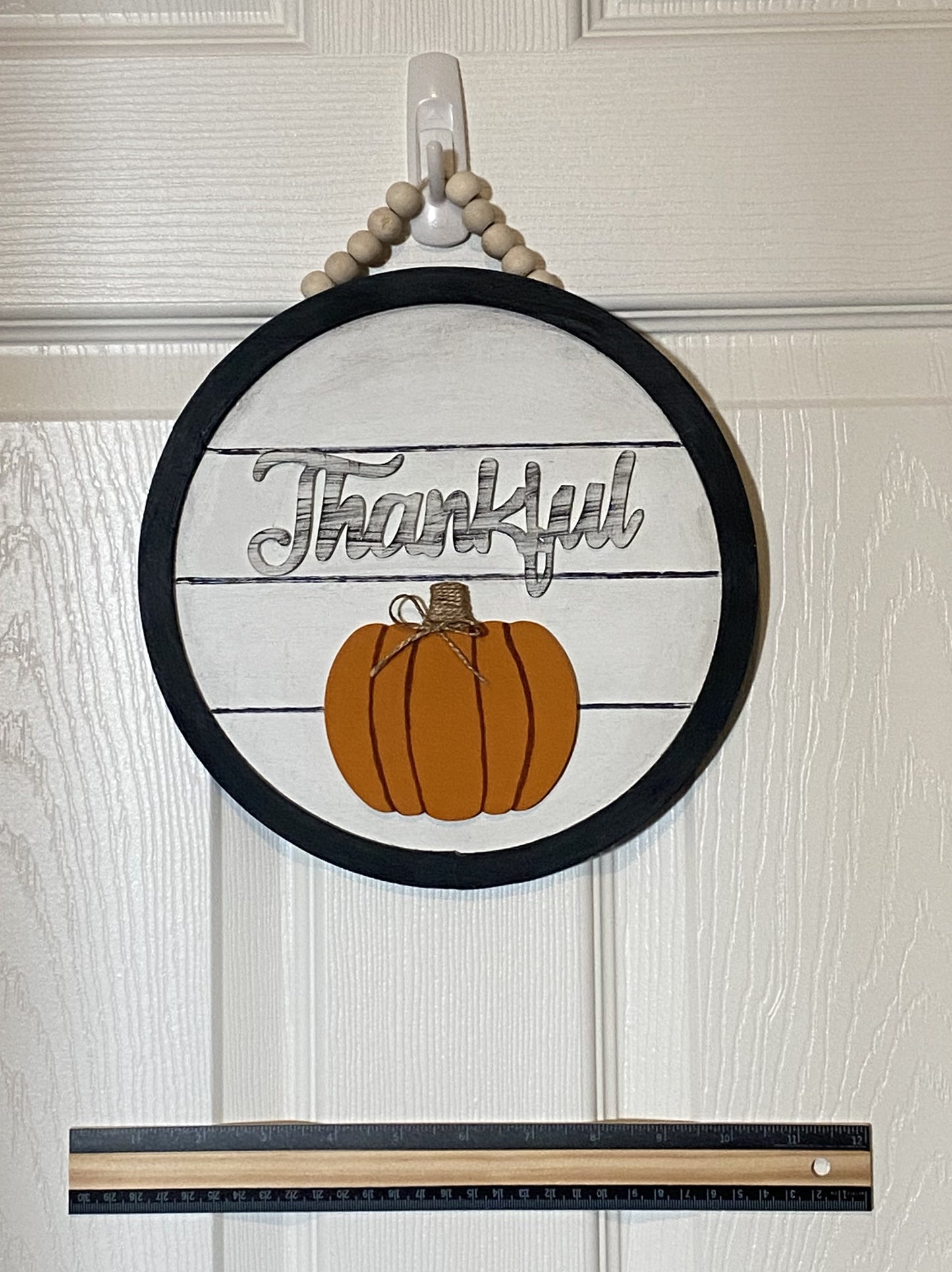 Handmade Craft / "Thankful" Hanging Décor Plaque