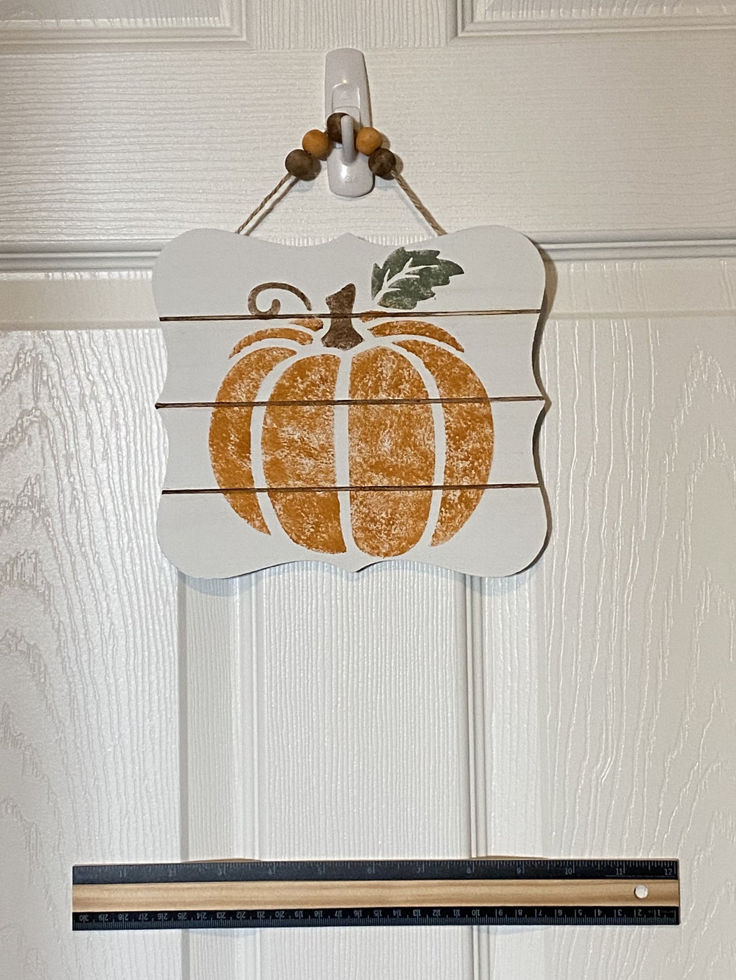 Handmade Craft / "Pumpkin" Hanging Décor Plaque