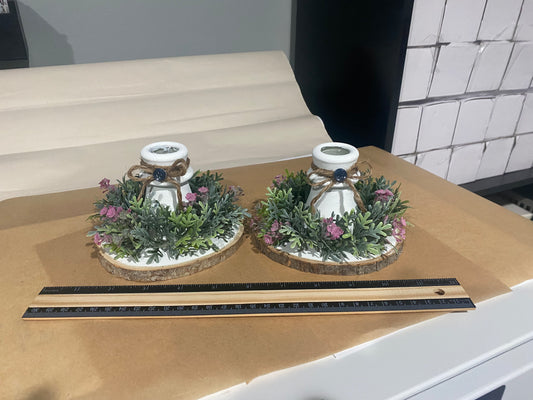 Handmade Craft / Candle Holder Set of 2