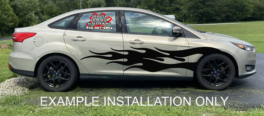 Vinyl Decals - Flame Design Example Installation Only