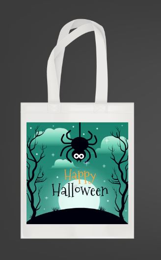 Halloween Treat Polyester Tote Bag - Single Sided - 12” x 14”