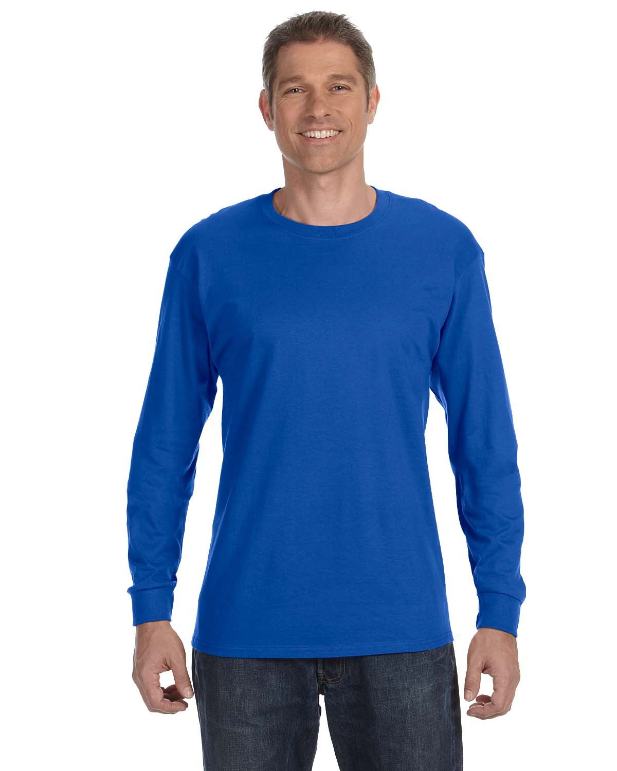 Classic Fit Long Sleeve Cotton Tee with Customer Design