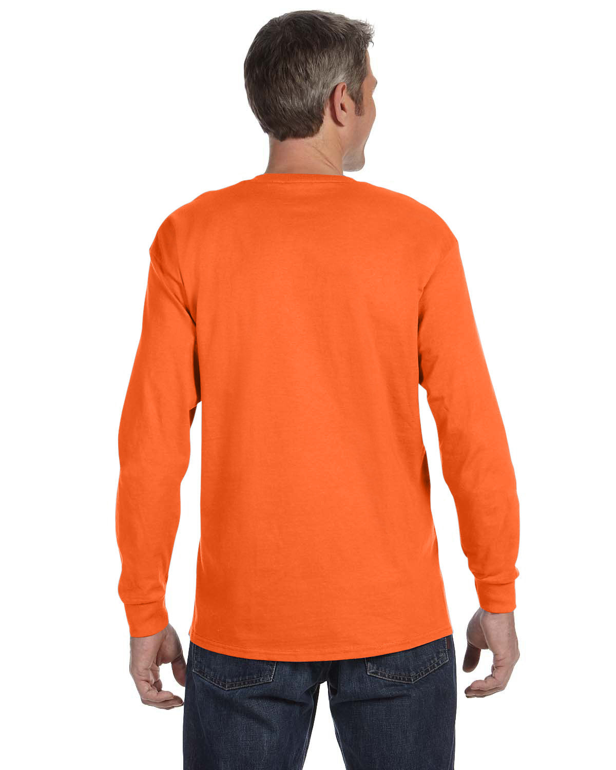 Classic Fit Long Sleeve Cotton Tee with Customer Design