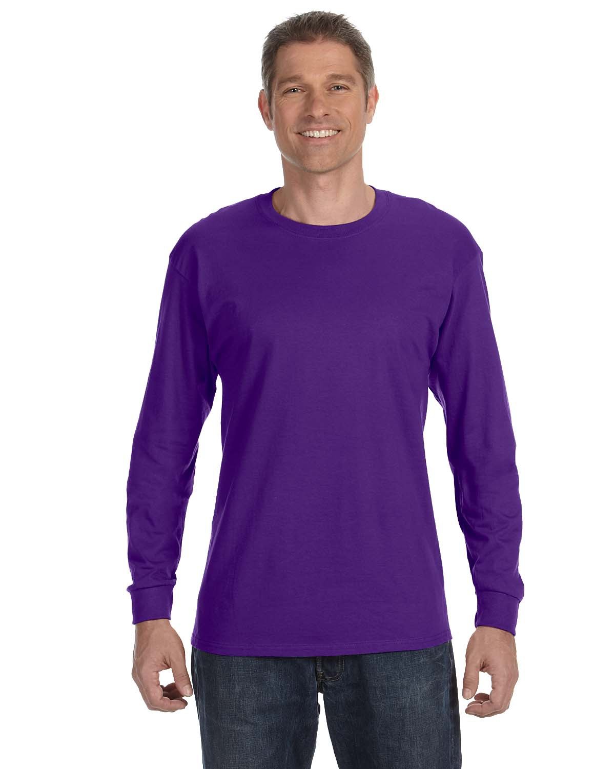 Classic Fit Long Sleeve Cotton Tee with Customer Design