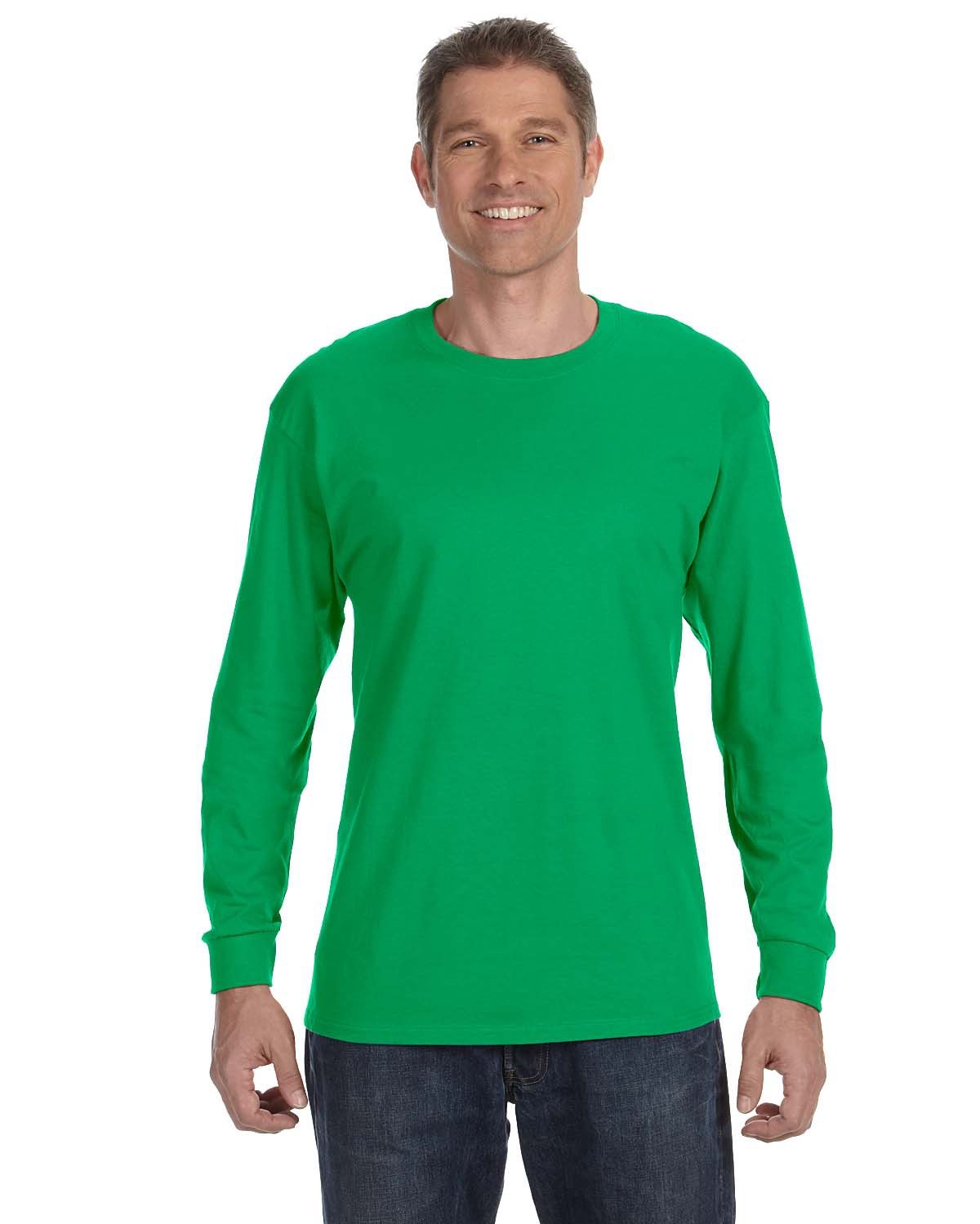 Classic Fit Long Sleeve Cotton Tee with Customer Design