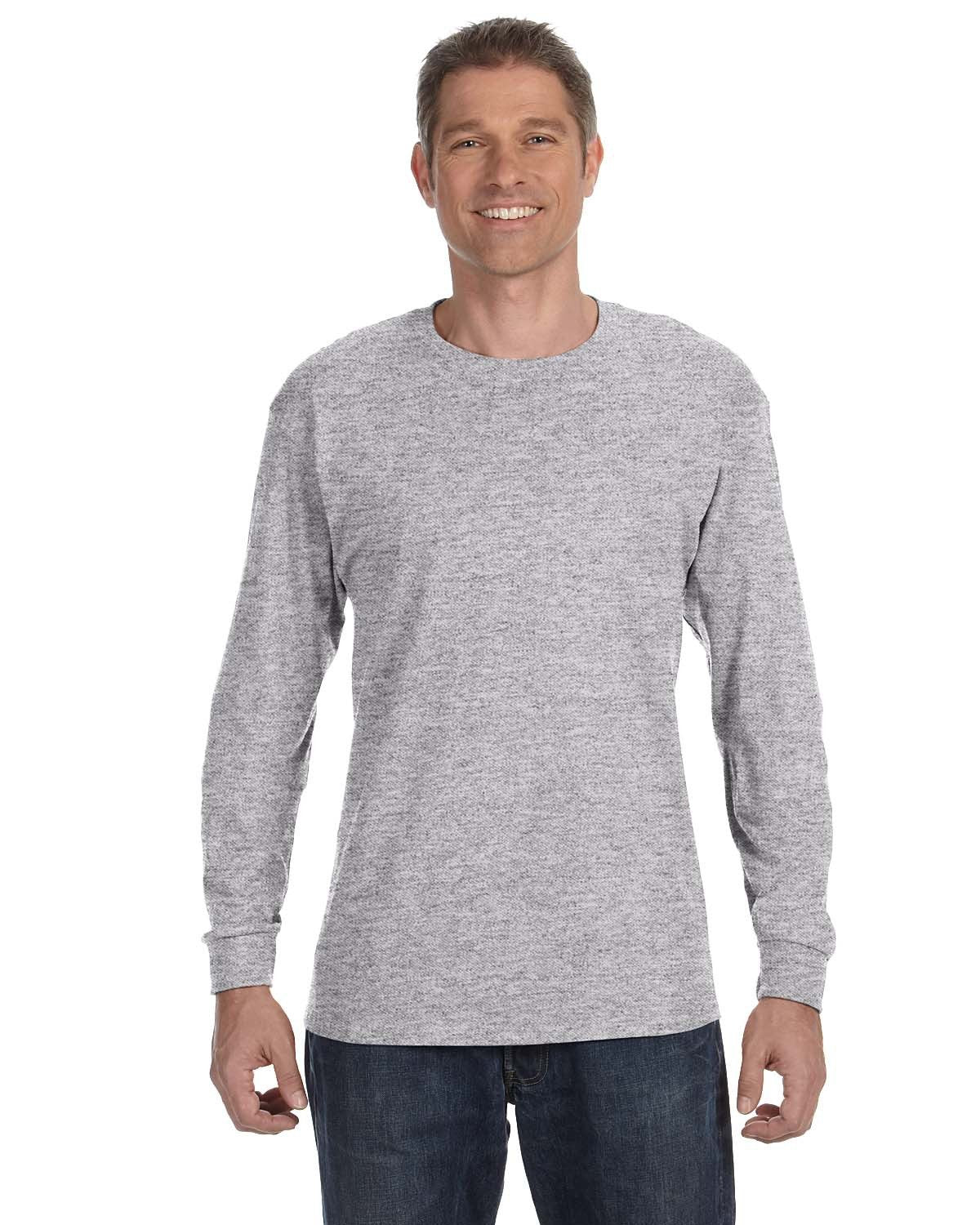 Classic Fit Long Sleeve Cotton Tee with Customer Design