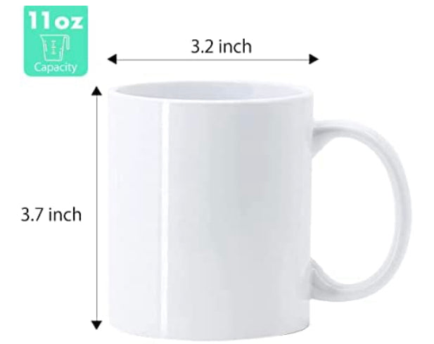 11oz Ceramic Mug Dimensions