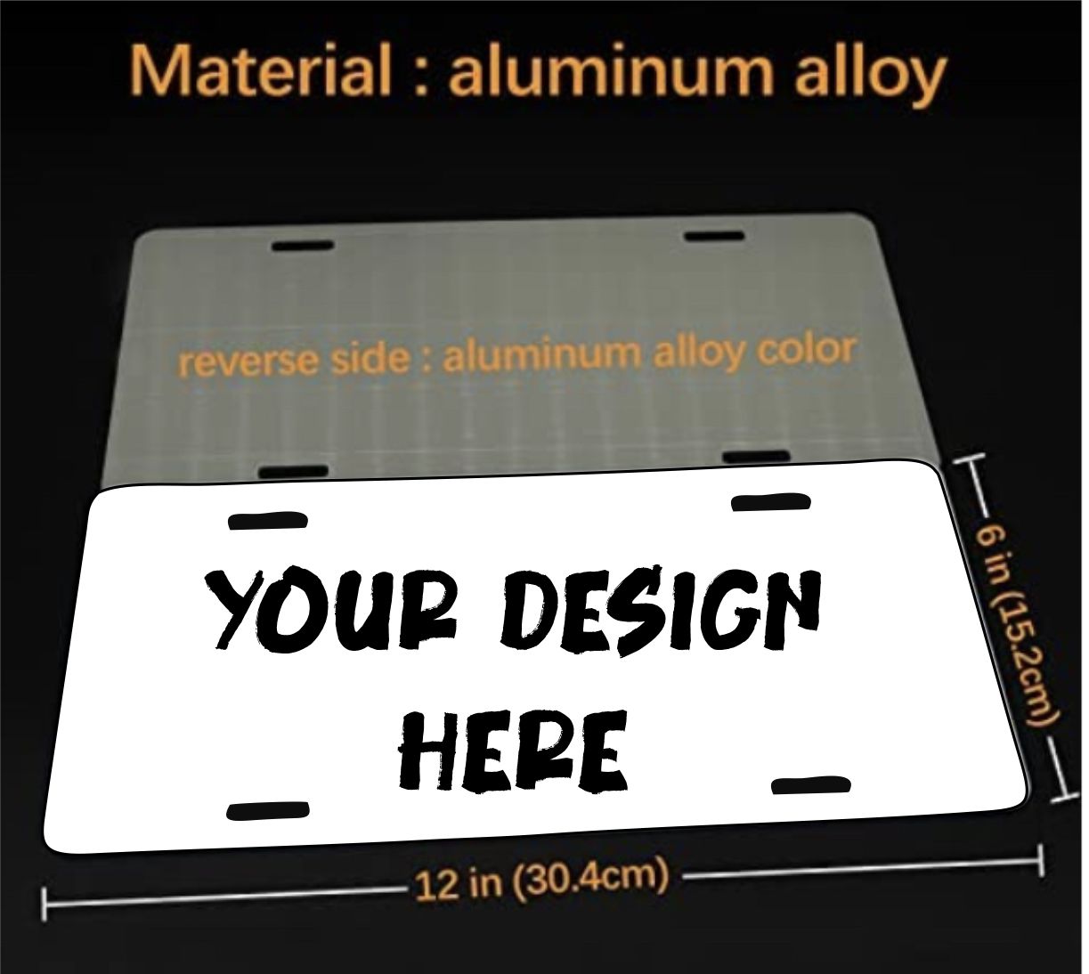 Aluminum License Plate w/ Customer Design