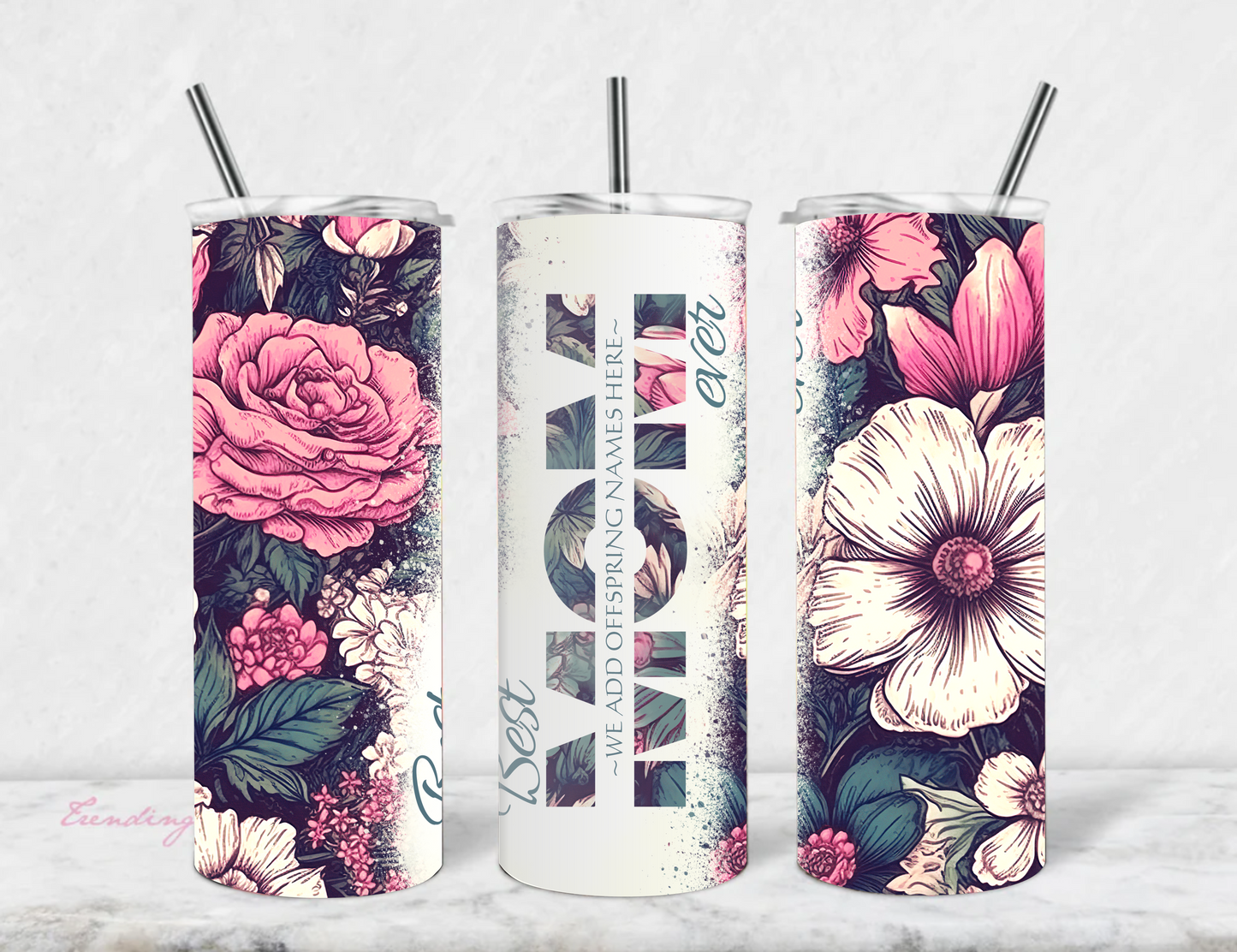 Mothers Day gift idea, stainless steel skinny tumbler.